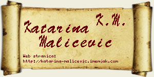 Katarina Maličević vizit kartica